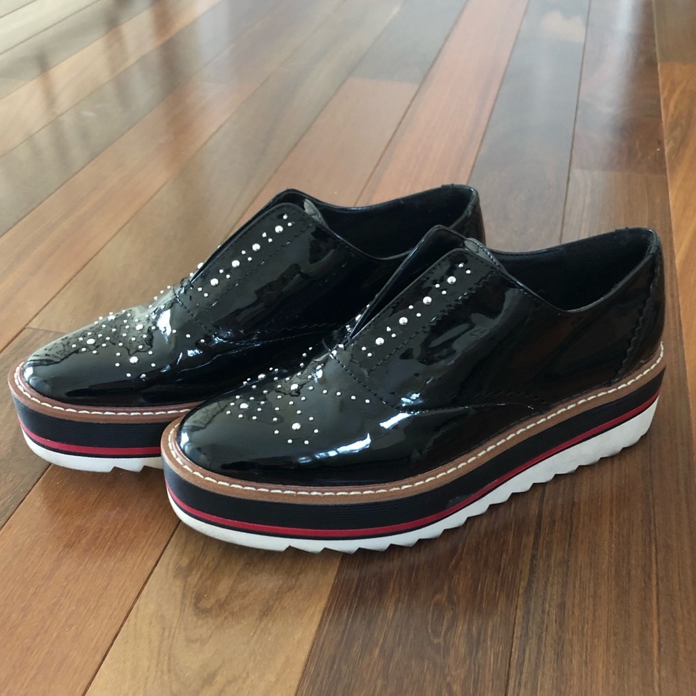 Zara Black Oxford Shoes